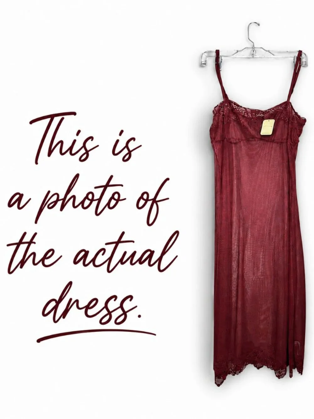 Free People Sheer Midi Slip Dress Large NWT